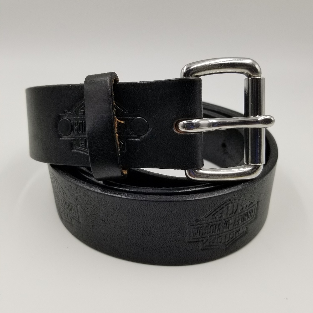 Harley-davidson Men's Black Leather Belt sz 42